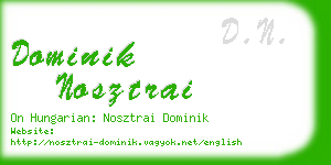 dominik nosztrai business card